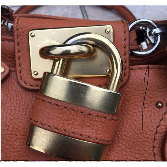 Besso caramel leather paddington lock bag - Picture 5 of 13